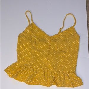 Yellow polka dot top